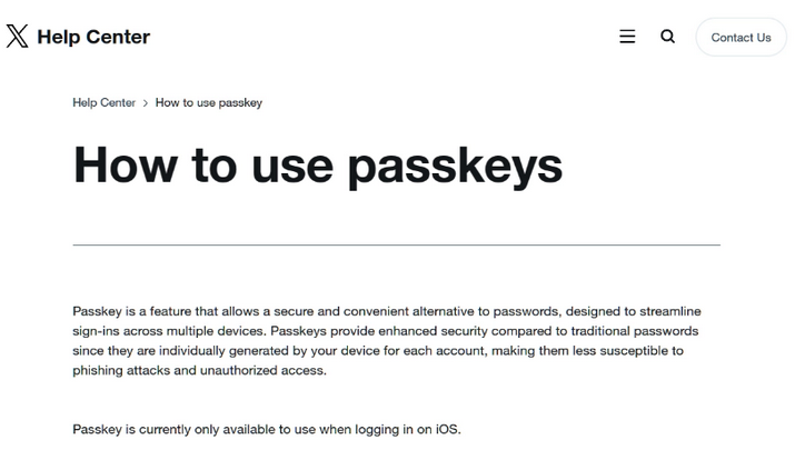 潜江苹果维修店铺分享iOS用户如何通过通行密钥(Passkey)登录 