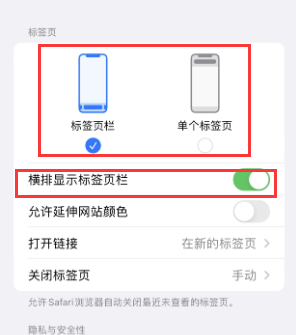 潜江iPhone授权维修分享Safari浏览器如何切换标签栏位置 